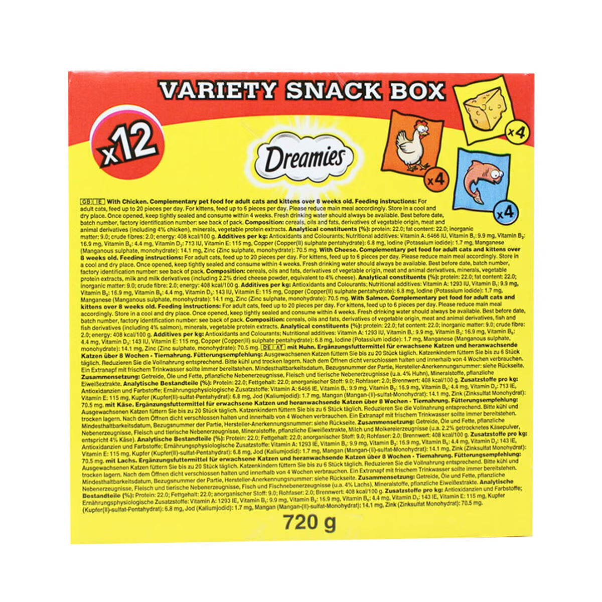 Dreamies Variety Snack Box, 12 X 60G