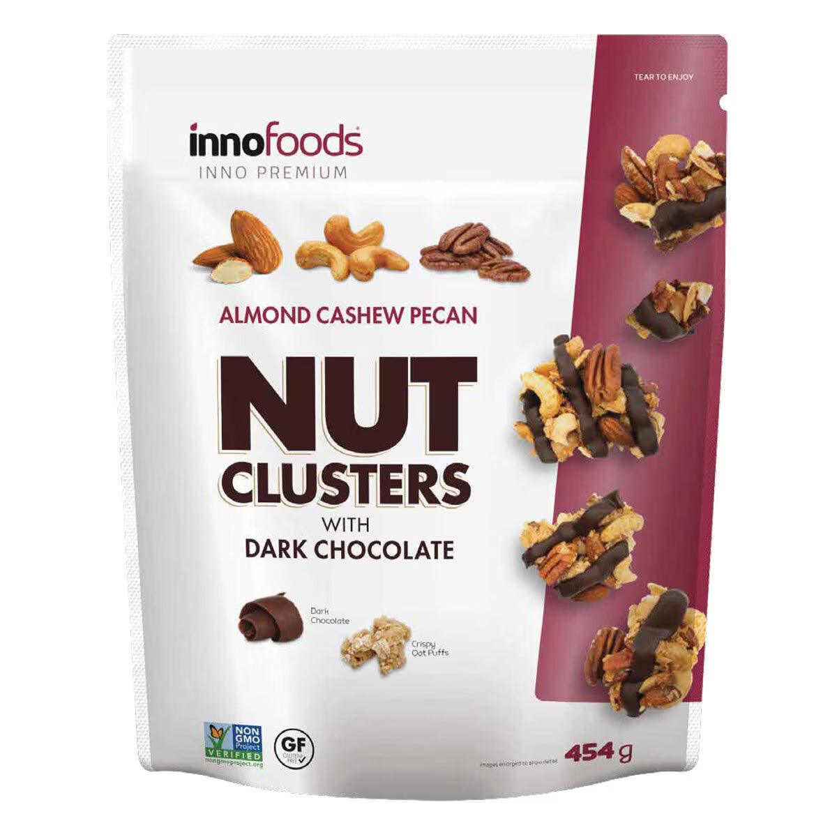 Buy now from NonynanaEssential  Inno Foods Nut Clusters with Dark Chocolate & Oat Puffs, 454G Inno Foods