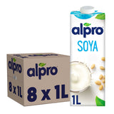 Alpro Soya Drink, 8 X 1L