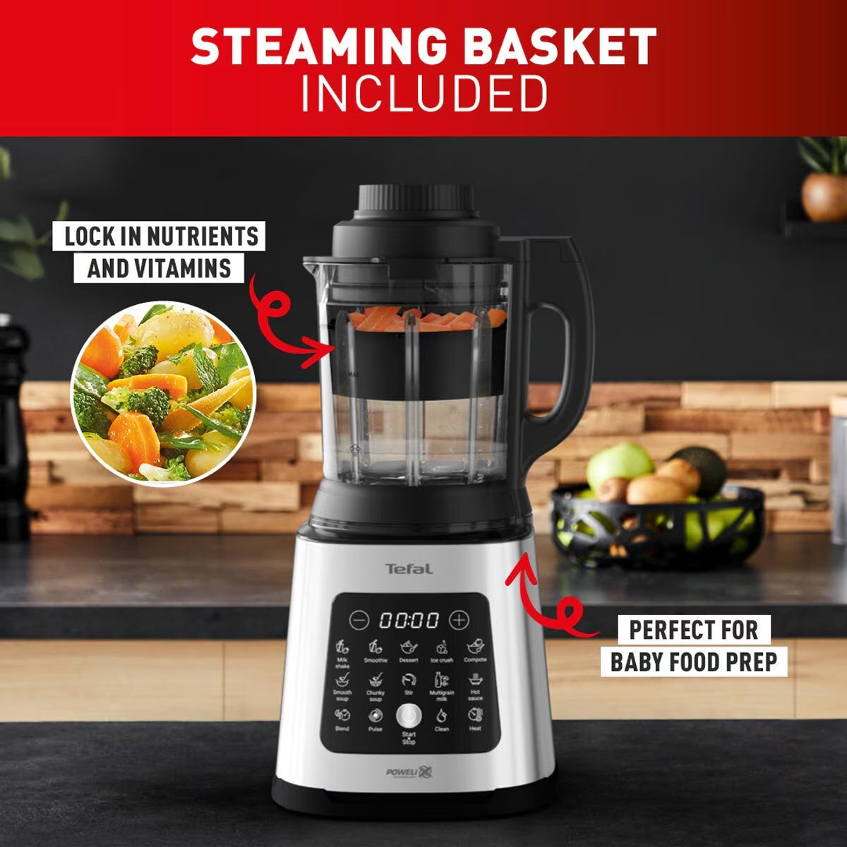 Tefal Perfectmix Cook, Blender & Cooker in Stainless Steel, BL83SD65 - Nonynana