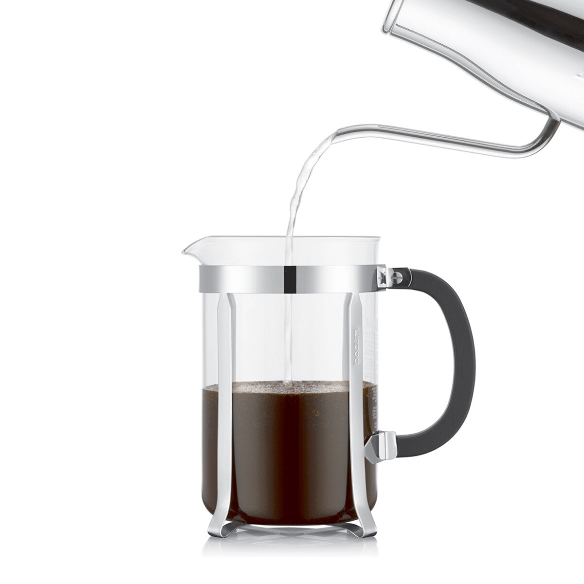 Buy now from NonynanaEssential  Bodum Chambord Cafetiere (12 Cup/1.5L) - Chrome Bodum