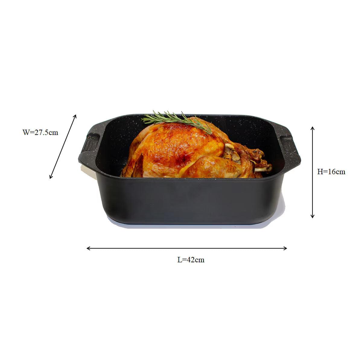 Buy now from NonynanaEssential  Berghoff Eurocast Double Roasting Pan, 42Cm BergHOFF