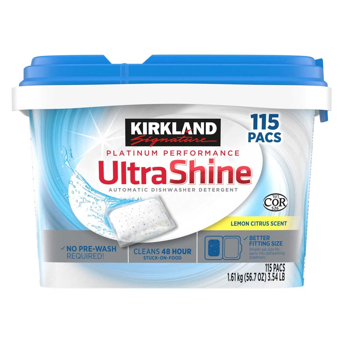 Kirkland Signature Ultra Shine Dishwasher Pacs, 115 Count - Nonynana