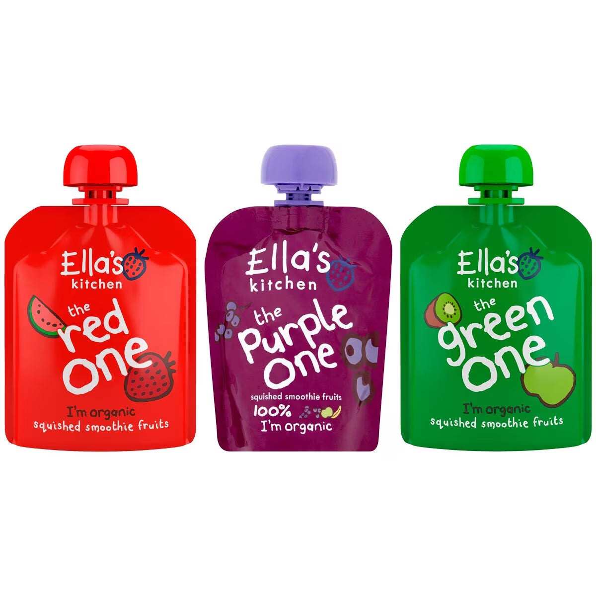 Buy now from NonynanaEssential  Ella'S Kitchen Organic Fruit Smoothie Pouches, 25 X 90G Ella's Kitchen