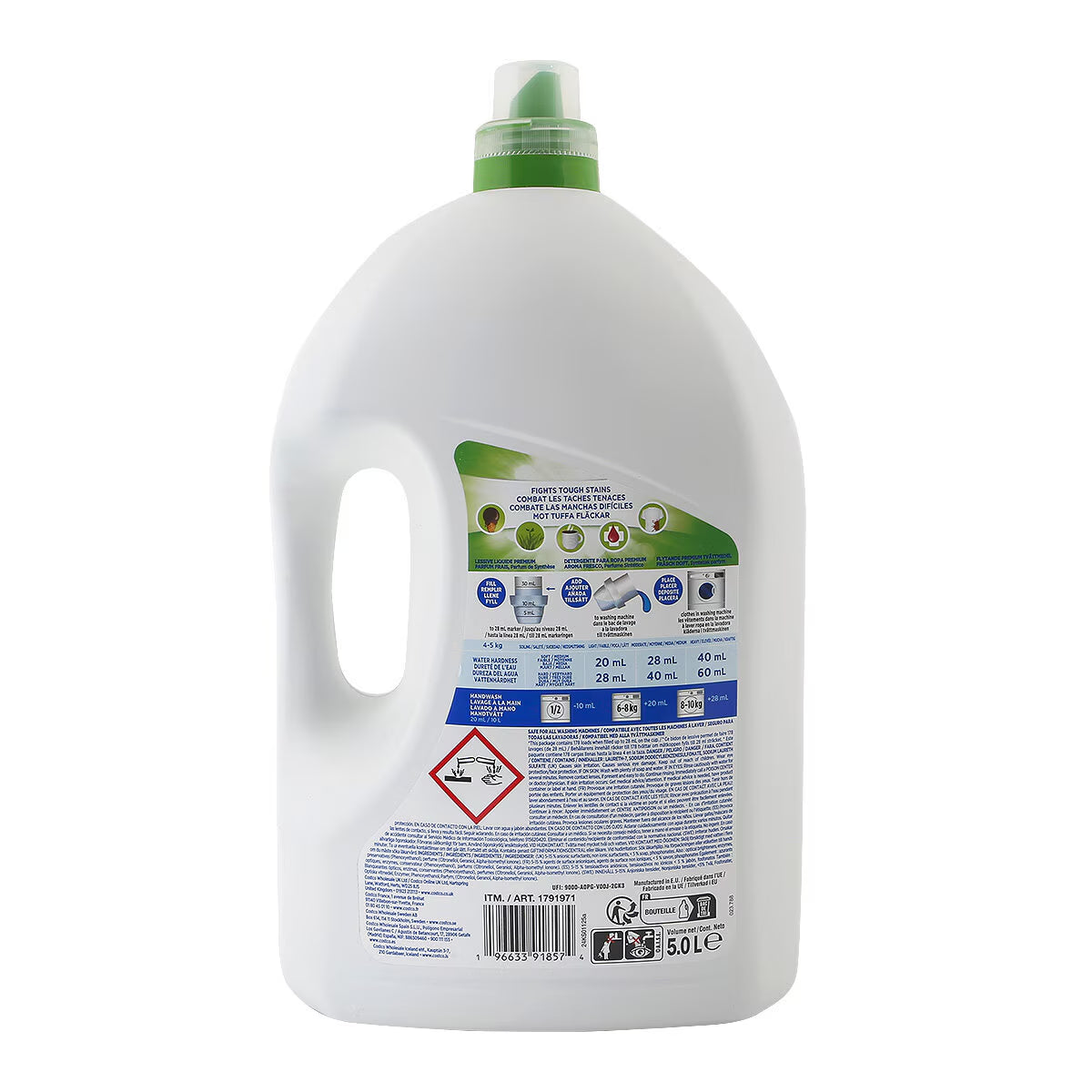 Kirkland Signature Ultra Clean Bio Laundry Liquid, 5L (178 Wash) - Nonynana