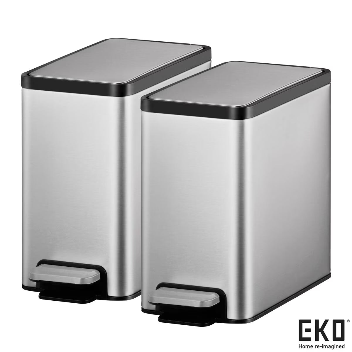 EKO 6.7L Soft Close Pedal Bin 2 Pack - Nonynana