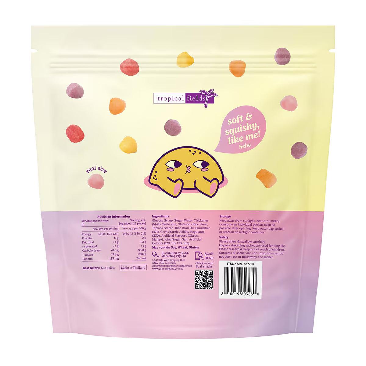 Buy now from NonynanaEssential  Tropical Fields Mini Mochi Gummies 800G, 16 X 50G Tropical Fields