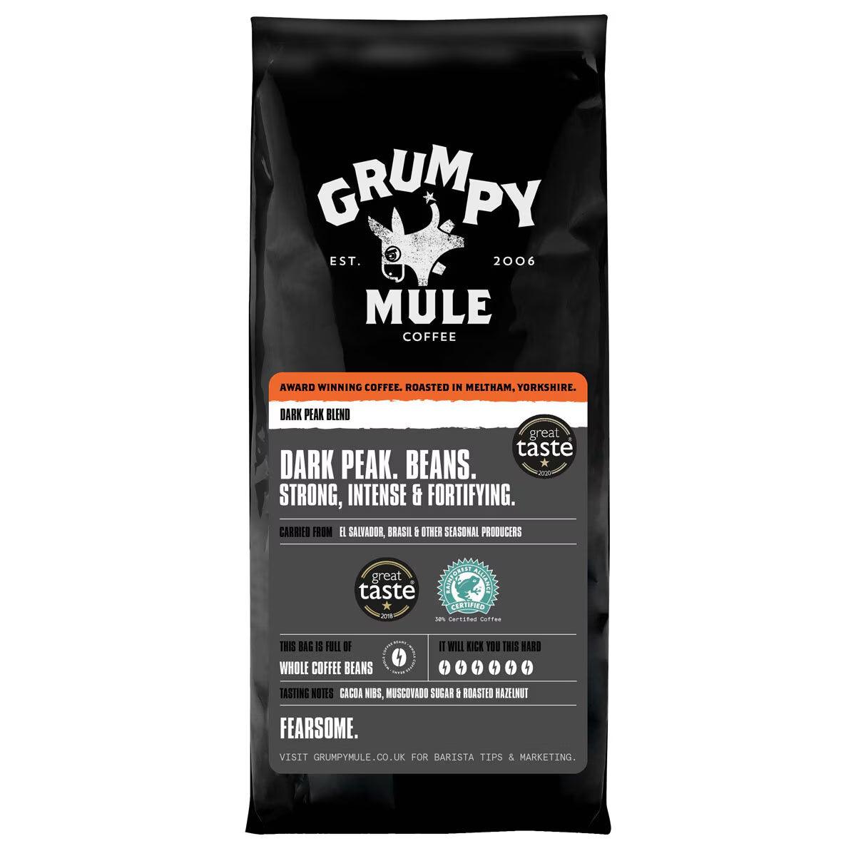 Buy now from NonynanaEssential  Grumpy Mule Dark Peak Coffee Beans, 1Kg Grumpy Mule