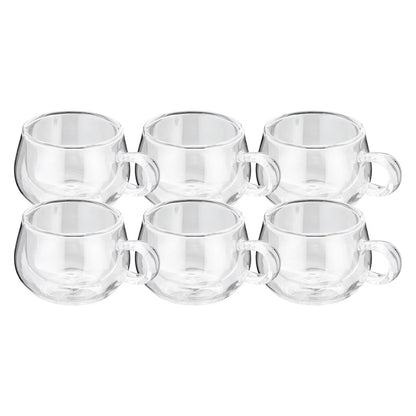 Judge Double Walled Espresso Glass Set, 75Ml, 6 Pack - Nonynana