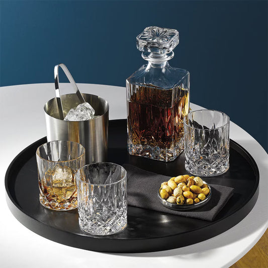 Royal Doulton Seasons Crystal Decanter + 6 Tumblers - Nonynana