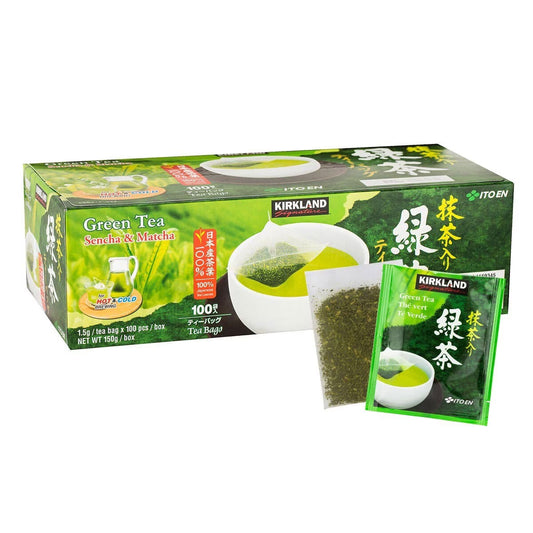 Kirkland Signature Green Tea Matcha Blend, 100 Tea Bags - Nonynana