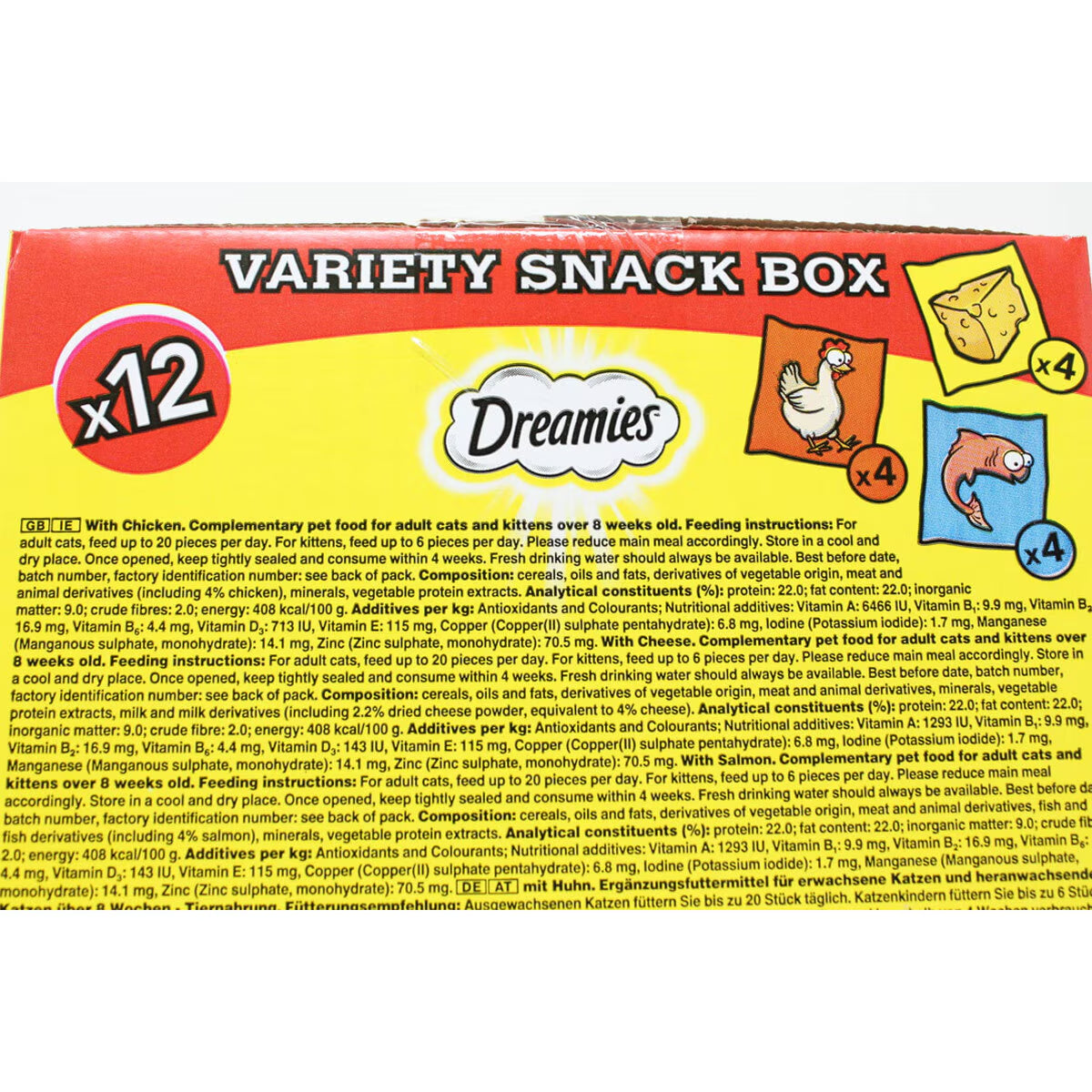 Dreamies Variety Snack Box, 12 X 60G