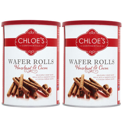 Chloe'S Hazelnut & Cocoa Wafer Rolls, 2 X 400G - Nonynana