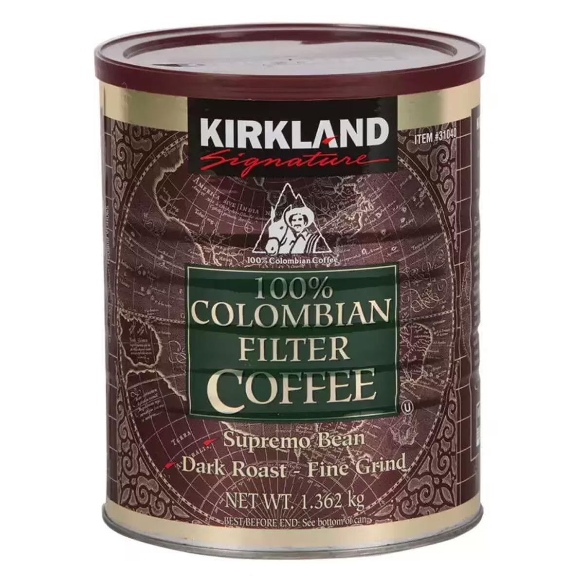 Buy now from NonynanaEssential  Kirkland Signature 100% Colombian Ground Filter Coffee, 1.362Kg Kirkland Signature