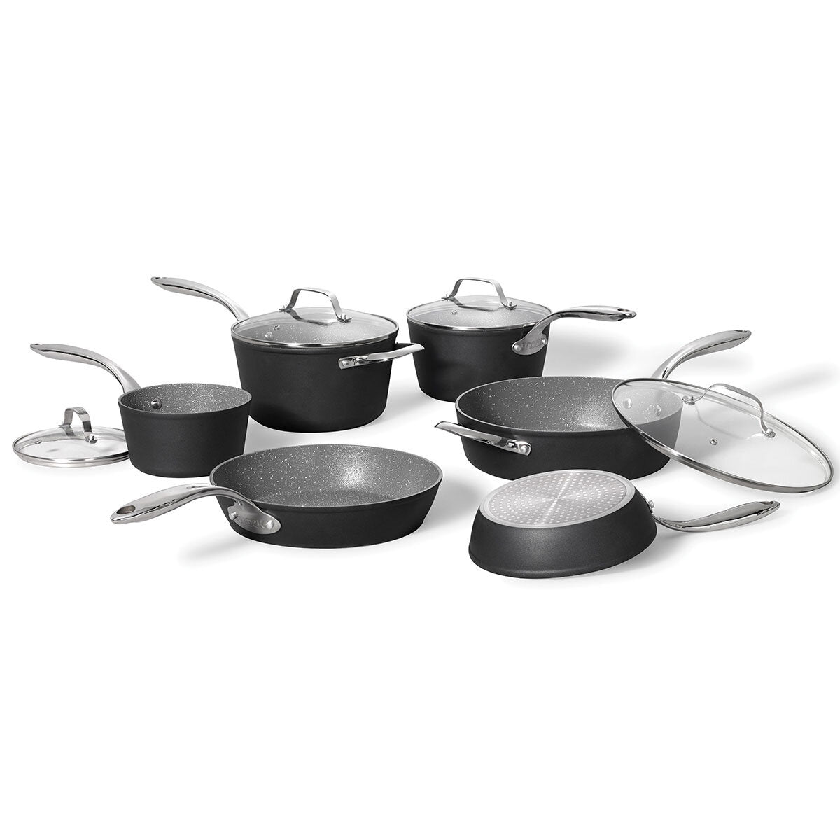 Buy now from NonynanaEssential  Starfrit the Rock Cookware Set, 10 Piece Starfrit