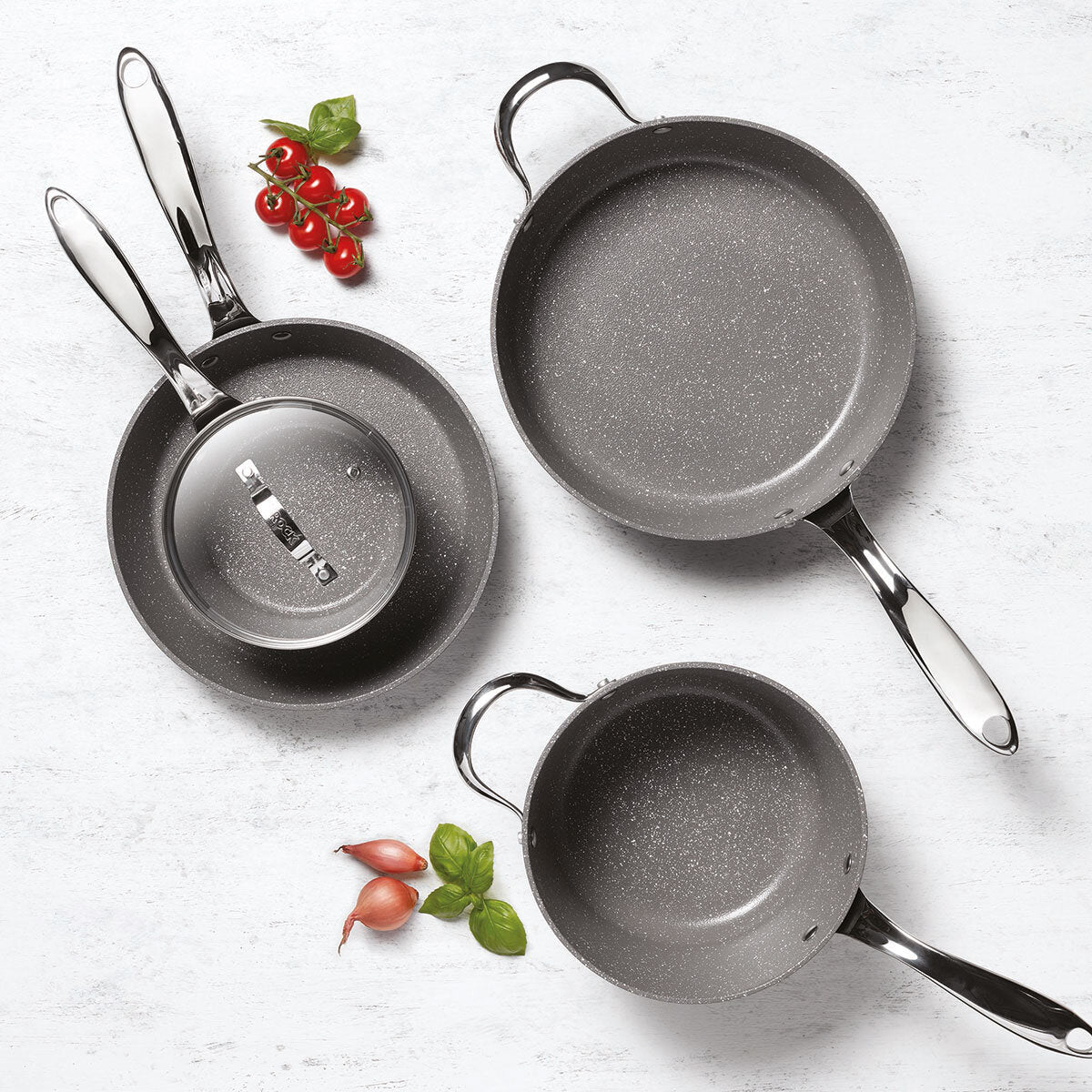 Buy now from NonynanaEssential  Starfrit the Rock Cookware Set, 10 Piece Starfrit