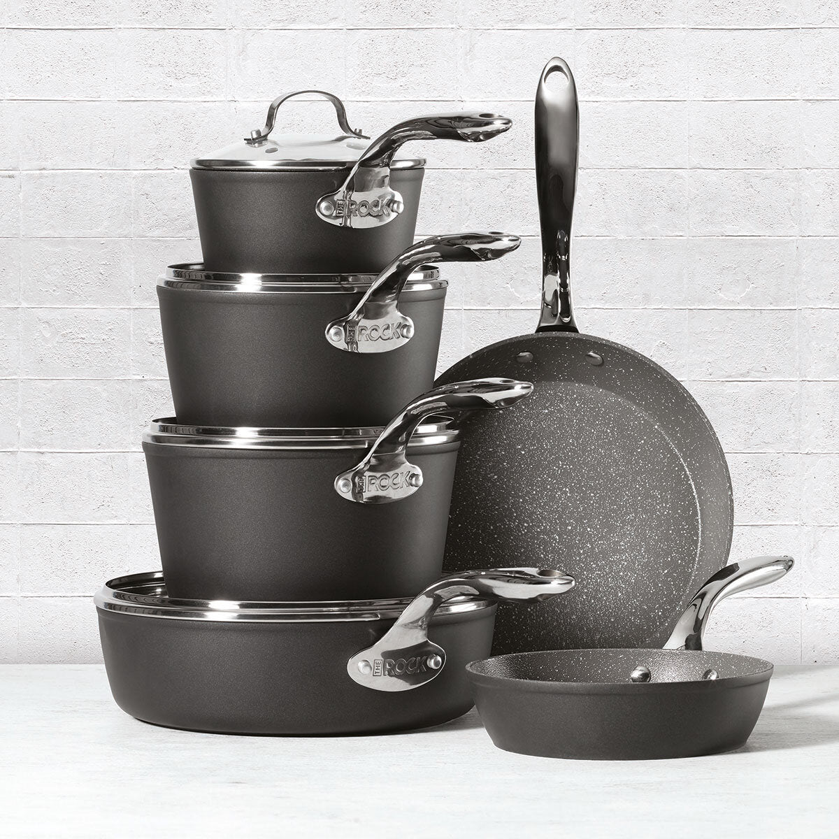 Buy now from NonynanaEssential  Starfrit the Rock Cookware Set, 10 Piece Starfrit