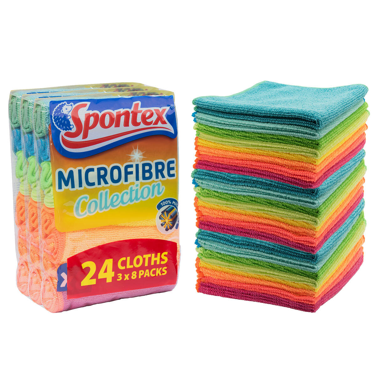 Buy now from NonynanaEssential  Spontex Microfibre Cloths, 24 Pack Spontex