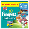 Buy now from NonynanaEssential  Pampers Paw Patrol Baby Dry Nappies Size 5, 186 Pack Pampers