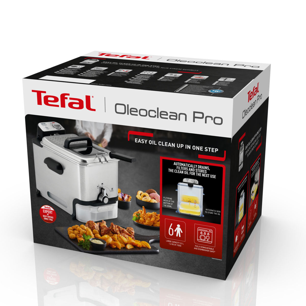 Buy now from NonynanaEssential  Tefal Oleoclean Pro Deep Fryer FR804140 Tefal