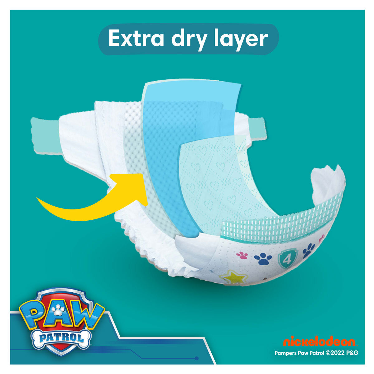 Buy now from NonynanaEssential  Pampers Paw Patrol Baby Dry Nappies Size 5, 186 Pack Pampers