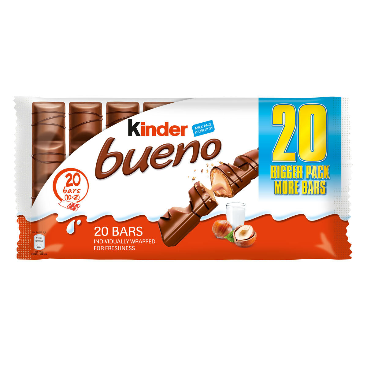 Buy now from NonynanaEssential  Kinder Bueno, 10 X 43G Kinder