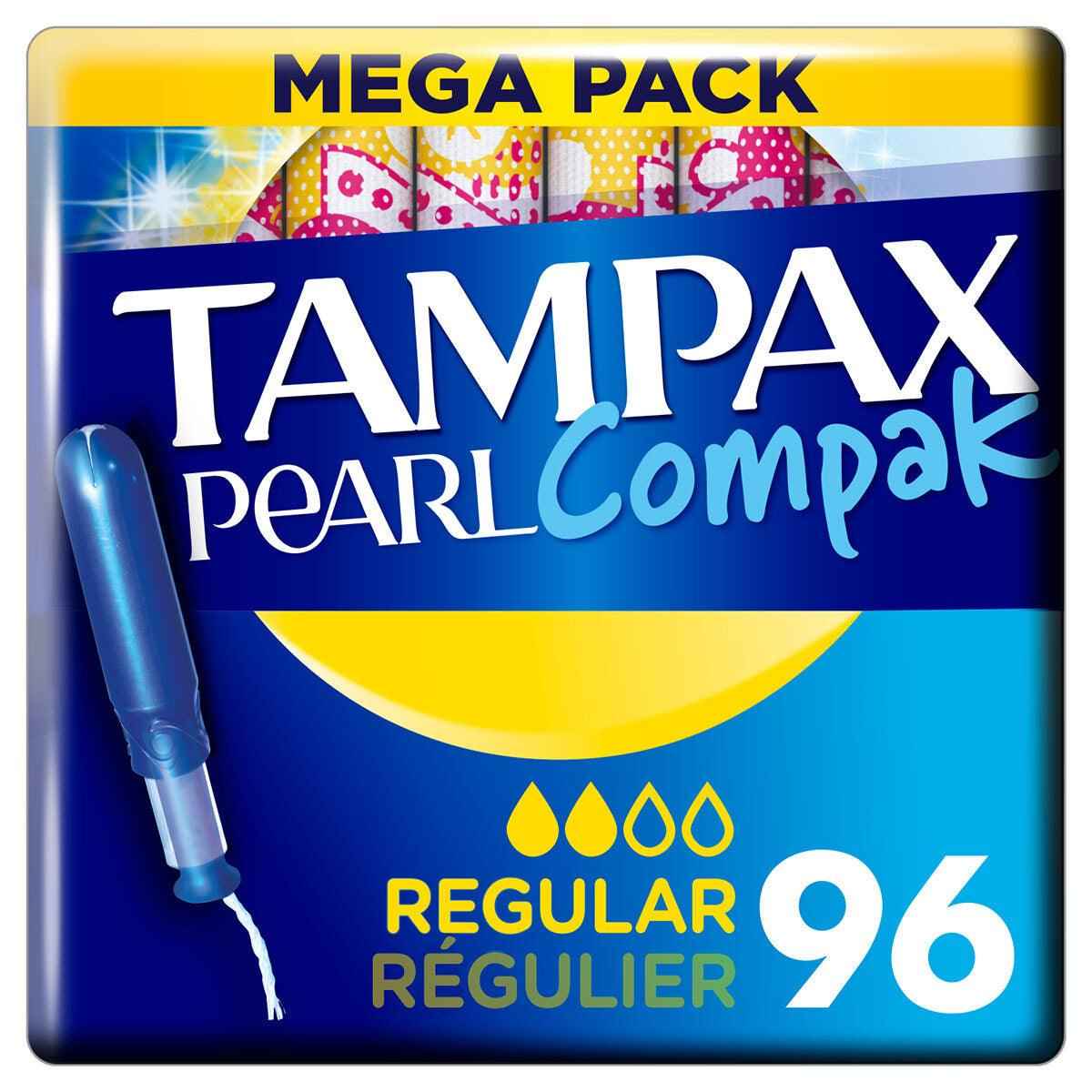 Tampax Pearl Compak Regular Tampons, 4 X 24 Pack - Nonynana