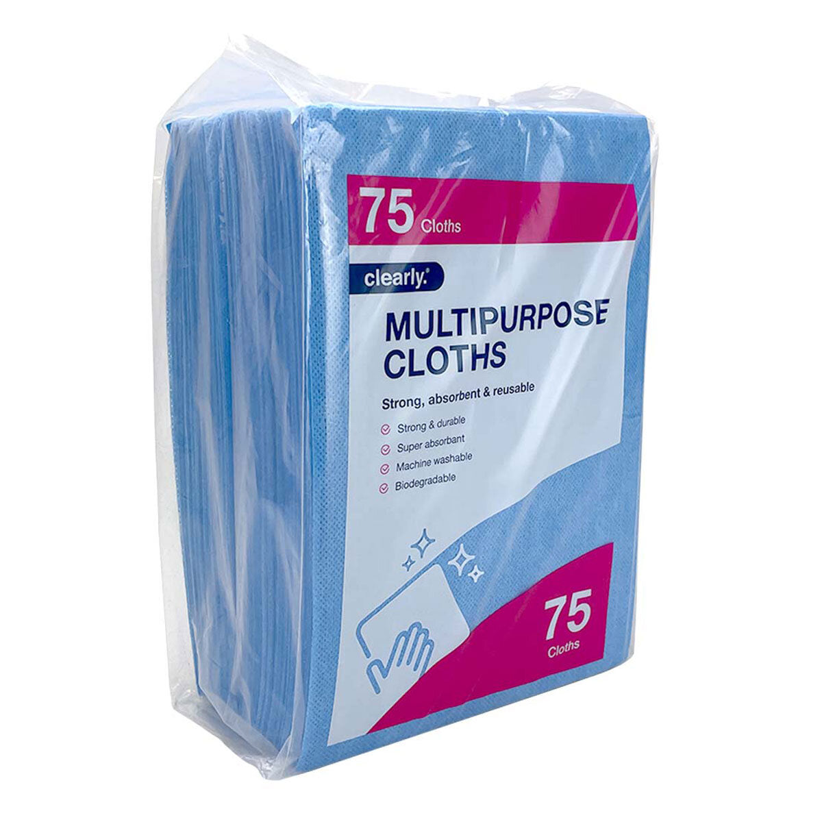 Buy now from NonynanaEssential  Clearly Multipurpose Cloths, 75 Pack Clearly