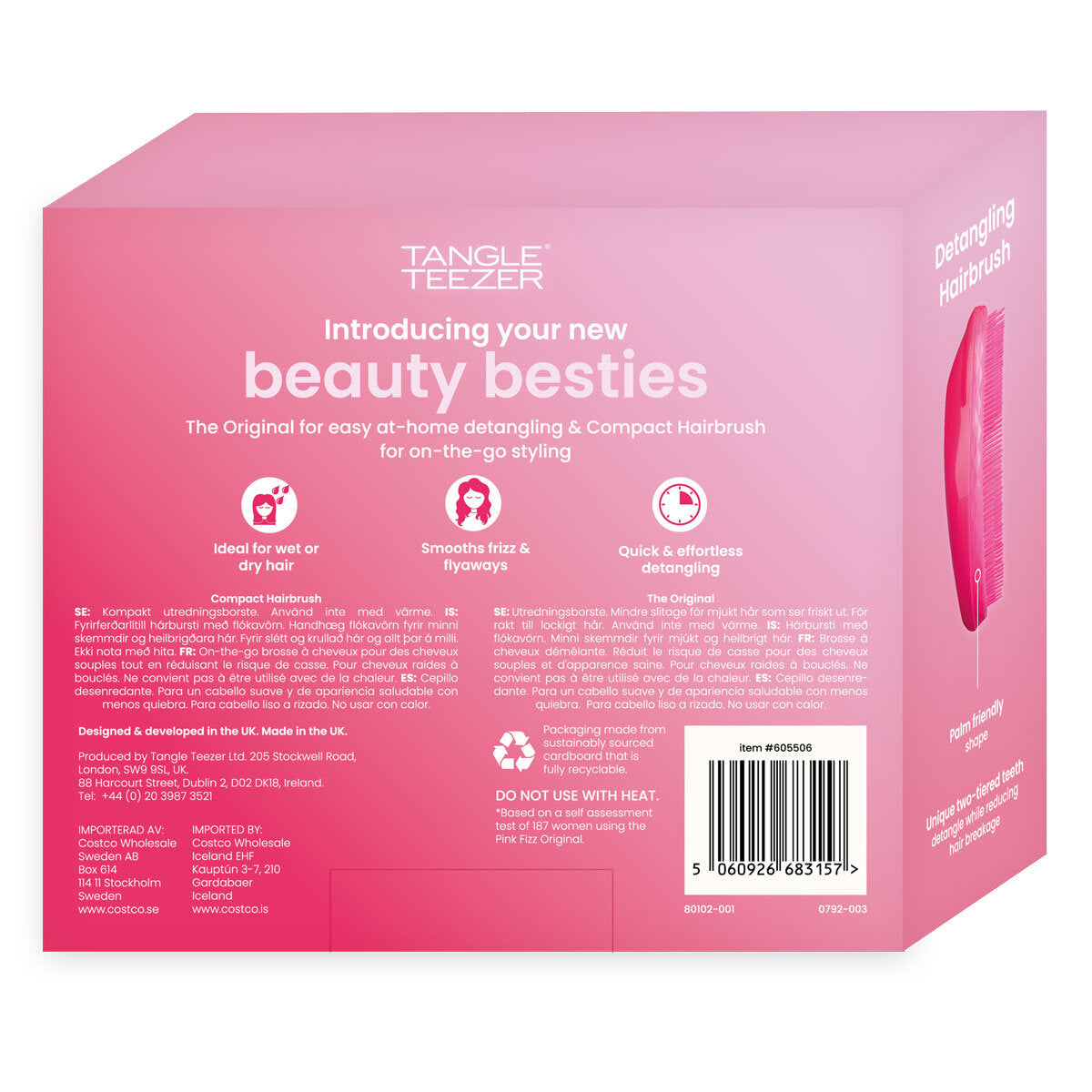 Buy now from NonynanaEssential  Tangle Teezer Home and Away Brush Set Tangle Teezer