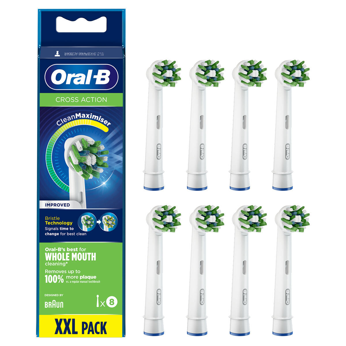 Buy now from NonynanaEssential  Oral-B Crossaction Brush Heads, 8 Pack Oral-B