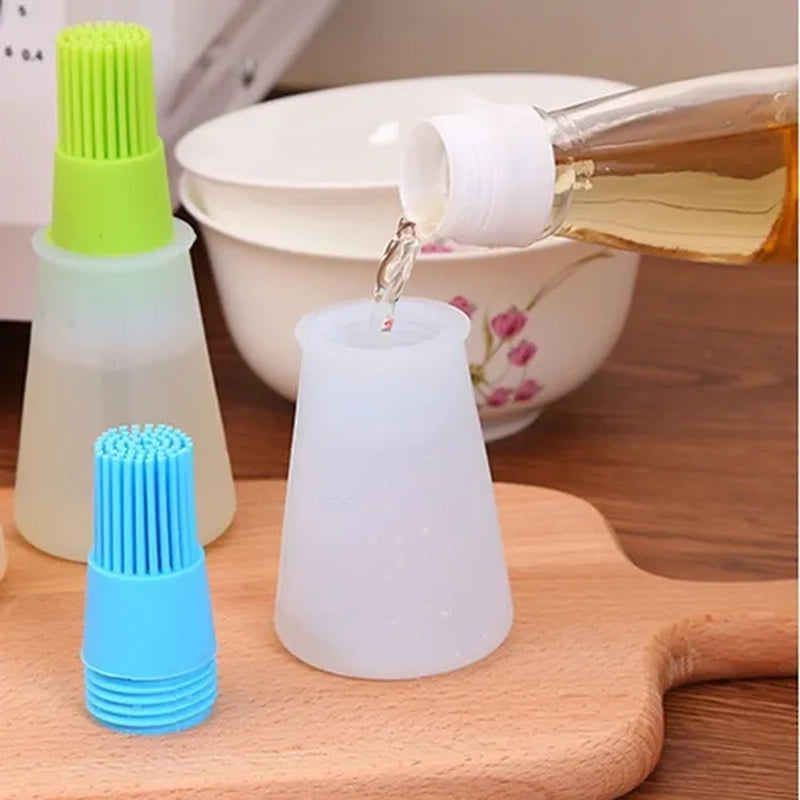 Buy now from NonynanaEssential  Grill Oil Bottle Brushes BBQ Cleaning Basting Barbecue Cooking Tool Heat Resisting Silicone Brush Does not apply