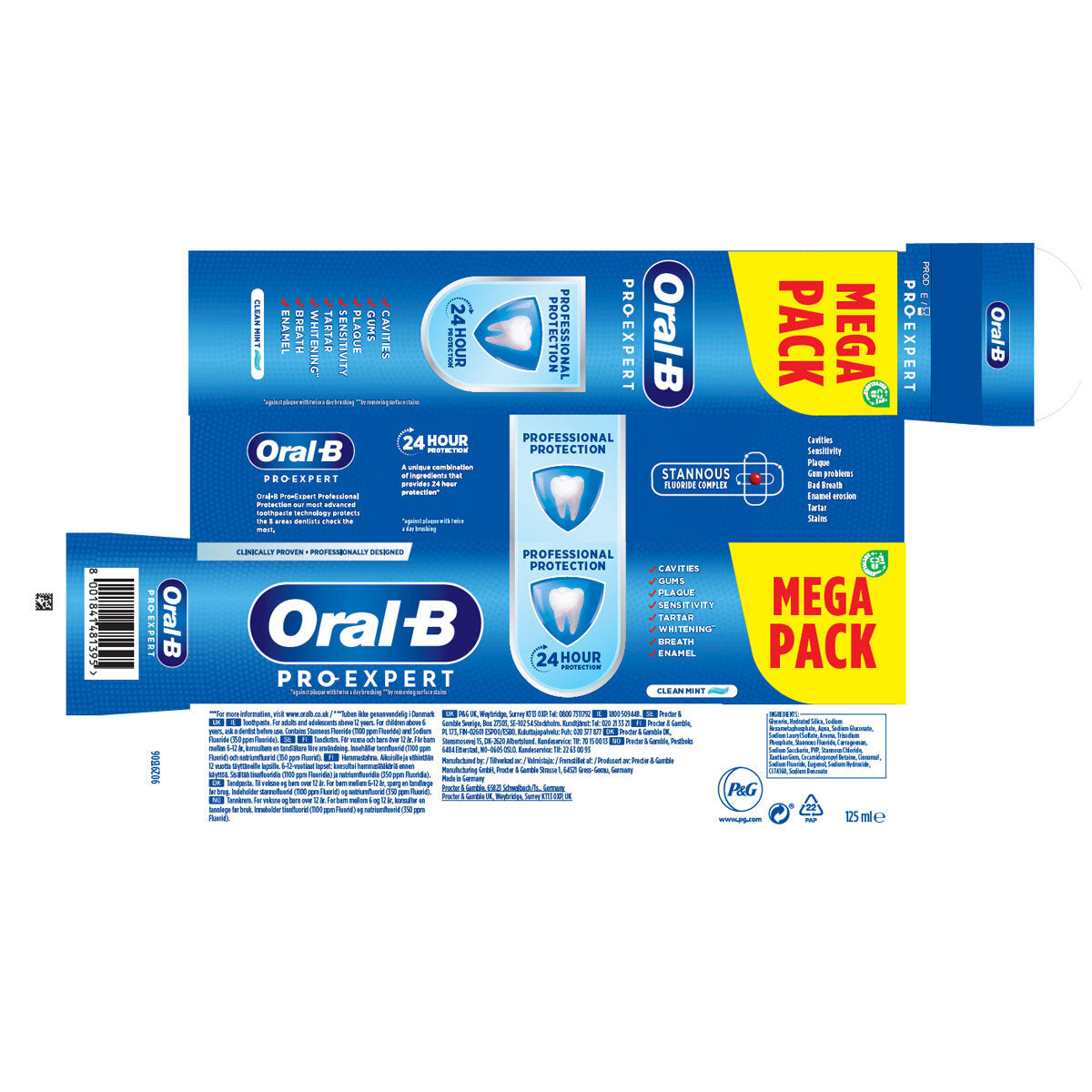 Buy now from NonynanaEssential  Oral-B Pro-Expert Professional Protection Toothpaste, 6 X 125Ml Oral-B