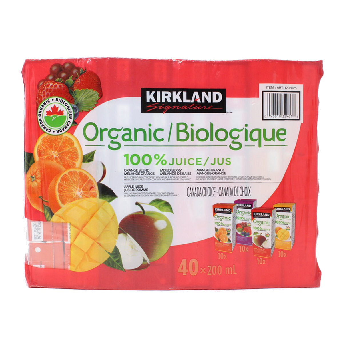 Buy now from NonynanaEssential  Kirkland Signature Organic Juice Boxes, 40 X 200Ml Kirkland Signature