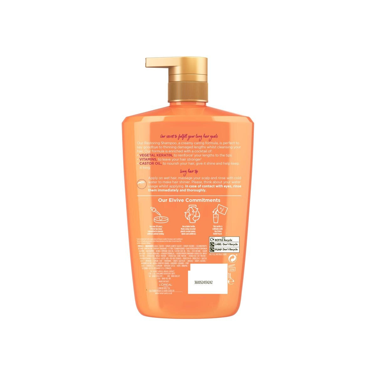 Buy now from NonynanaEssential  L'Oreal Elvive Dream Lengths Shampoo, 2 X 1L L'oreal