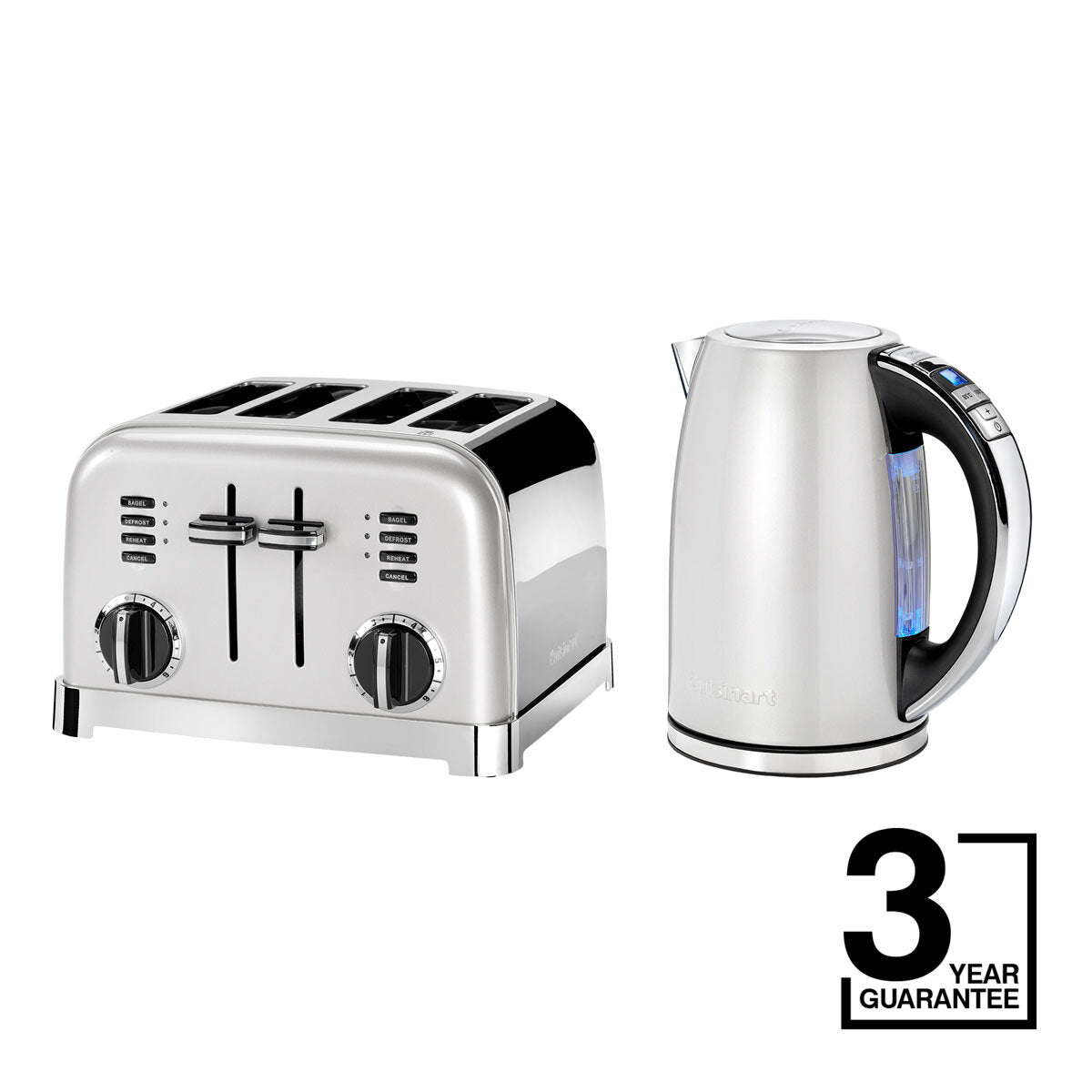 Buy now from NonynanaEssential  Cuisinart Style Multi Temp 1.7L Kettle & 4 Slot Toaster Set in Frosted Pearl, CPK160CSU Cuisinart