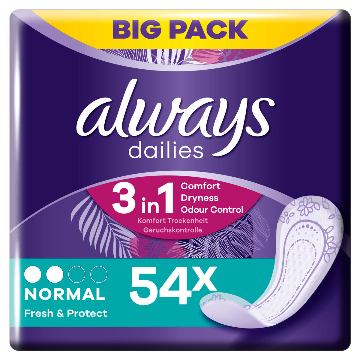 Always Dailies Panty Liners, 3 X 54 Pack NonynanaEssential