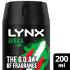 Buy now from NonynanaEssential  Lynx Body Spray Africa, 6 X 200Ml Lynx