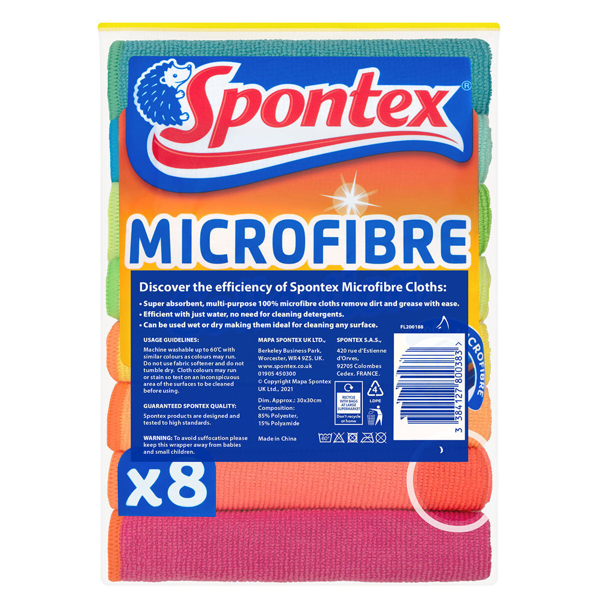 Buy now from NonynanaEssential  Spontex Microfibre Cloths, 24 Pack Spontex