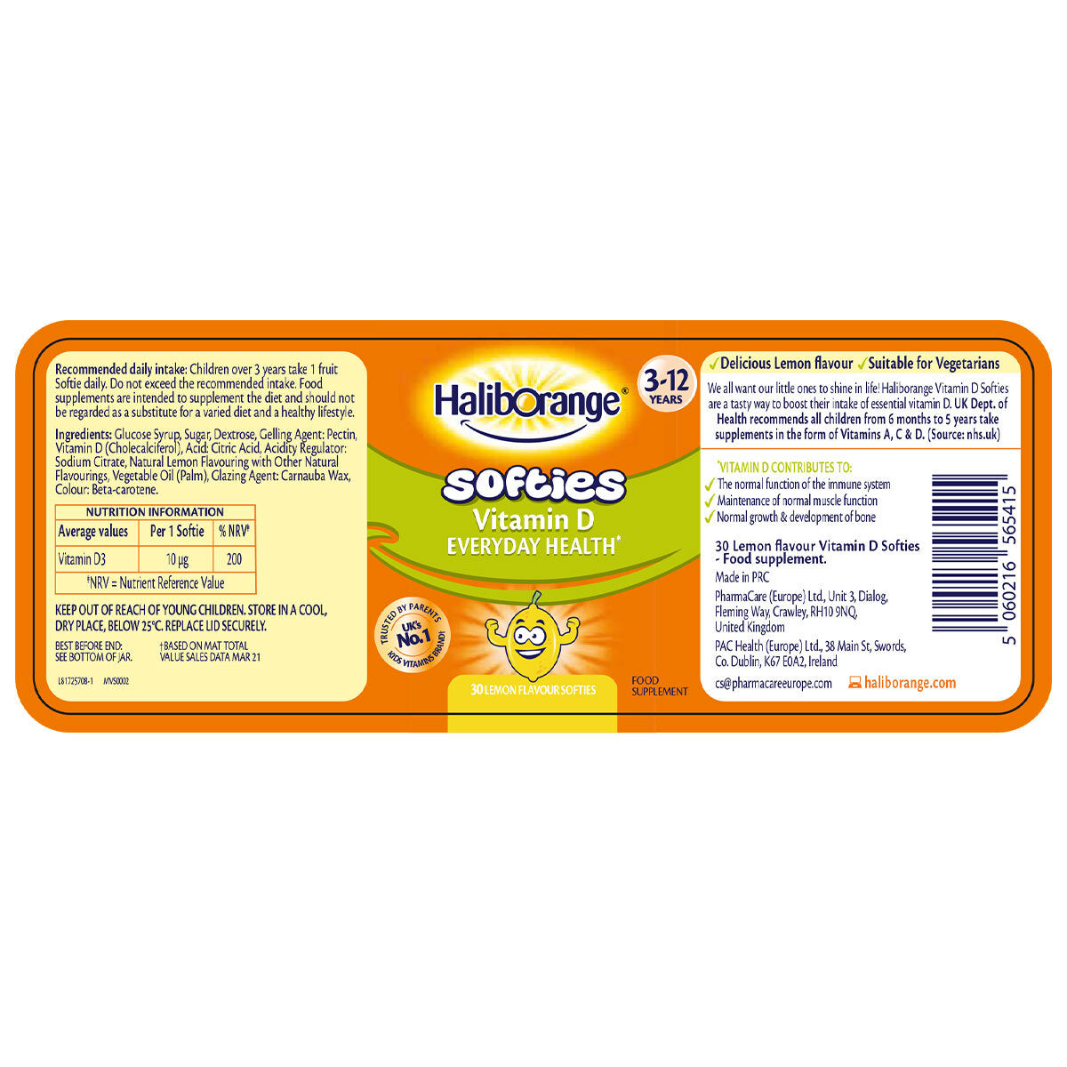 Buy now from NonynanaEssential  Haliborange Softies Vitamin D, 3 X 30 Count HalibOrange