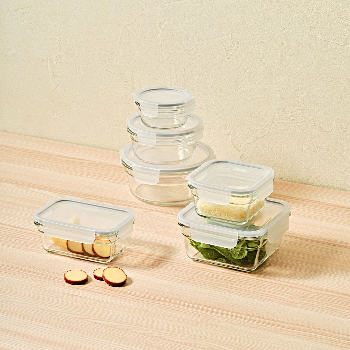 Buy now from NonynanaEssential  Glasslock Food Storage Set, 26 Piece Glasslock