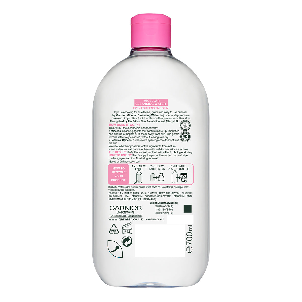 Buy now from NonynanaEssential  Garnier Micellar Cleansing Water, 2 X 700Ml Garnier