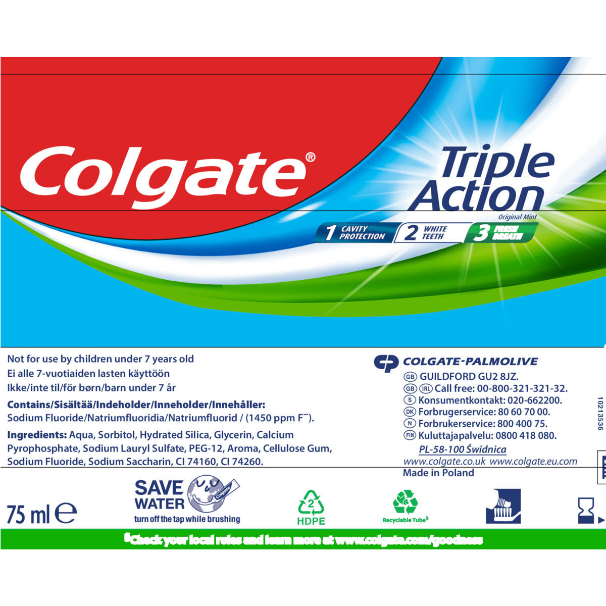 Buy now from NonynanaEssential  Colgate Triple Action Toothpaste, 12 X 75Ml Colgate