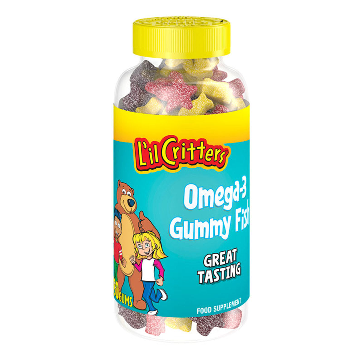 Buy now from NonynanaEssential  L'Il Critters Omega-3 Gummy Fish Chewable Food Supplement, 180 Pack (90 Servings) Lil Critters