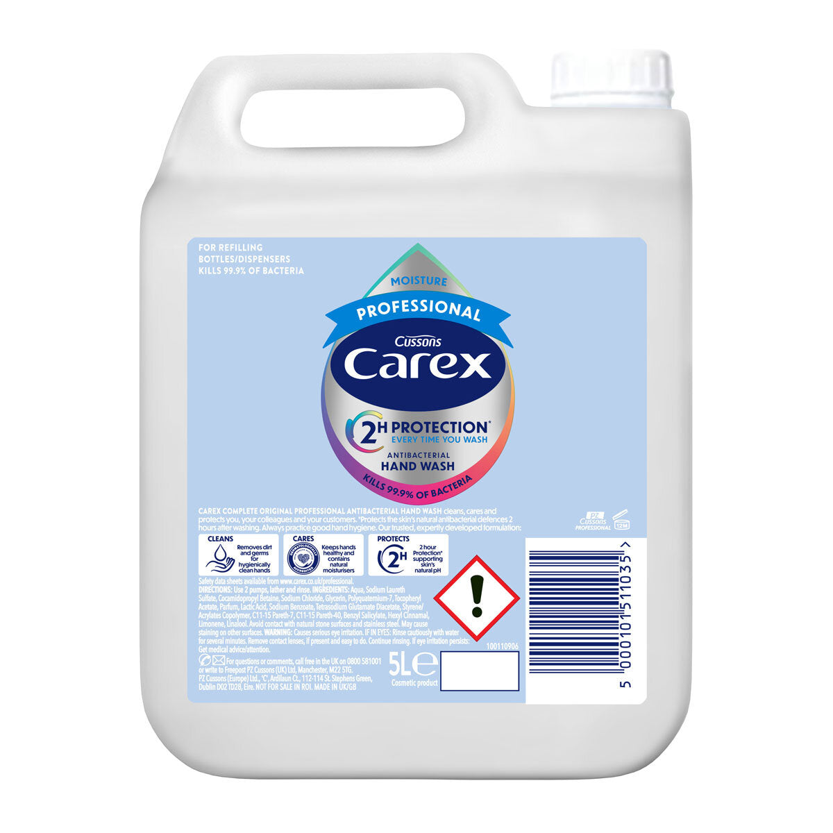 Buy now from NonynanaEssential  Carex Professional White Moisture Handwash, 5L Carex