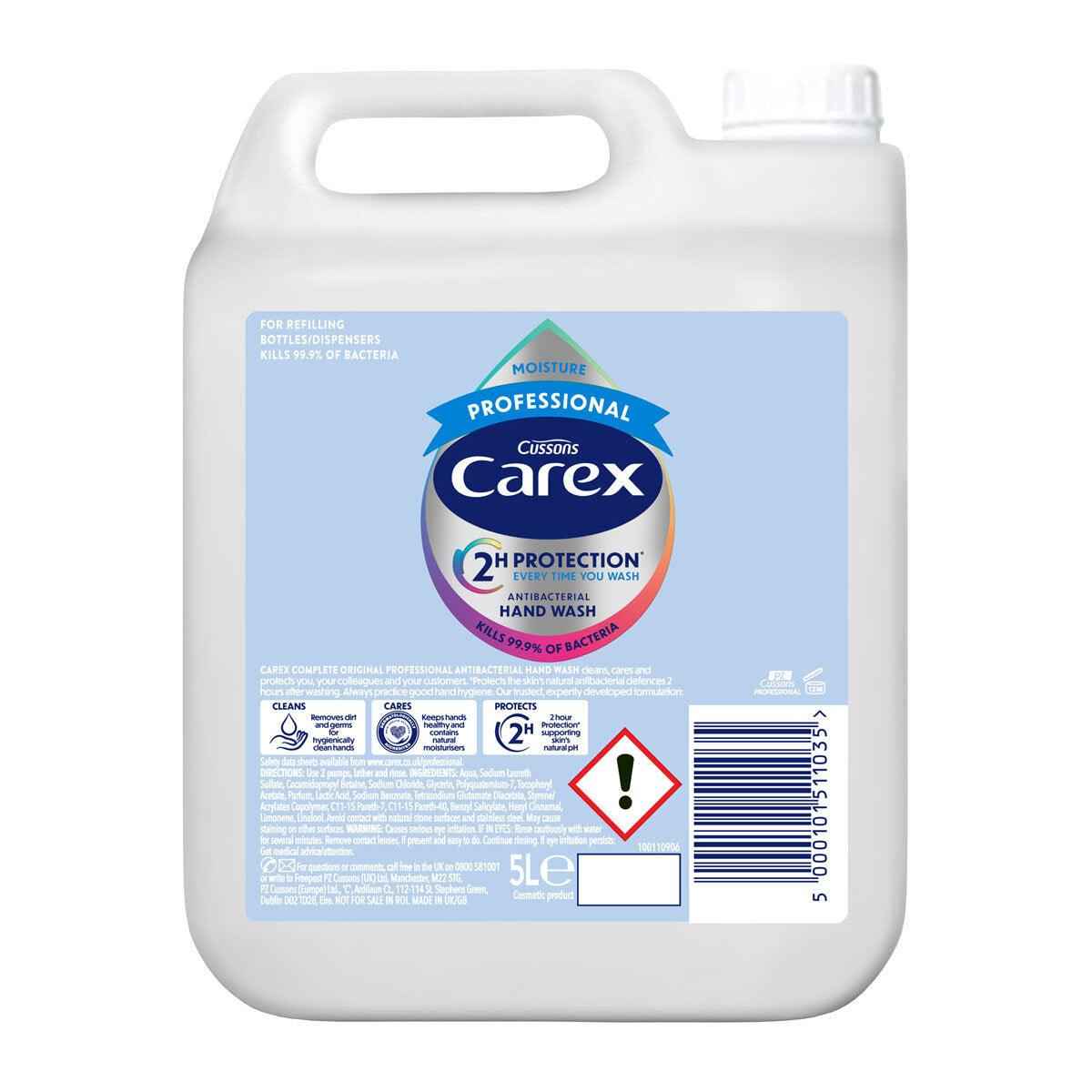 Carex Professional White Moisture Handwash, 5L - Nonynana