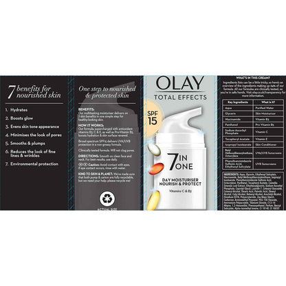 Olay Total Effects Age Defying Moisturiser, 2 X 50Ml - Nonynana